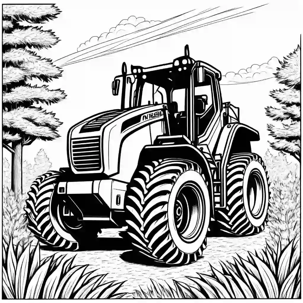 Telehandlers coloring pages